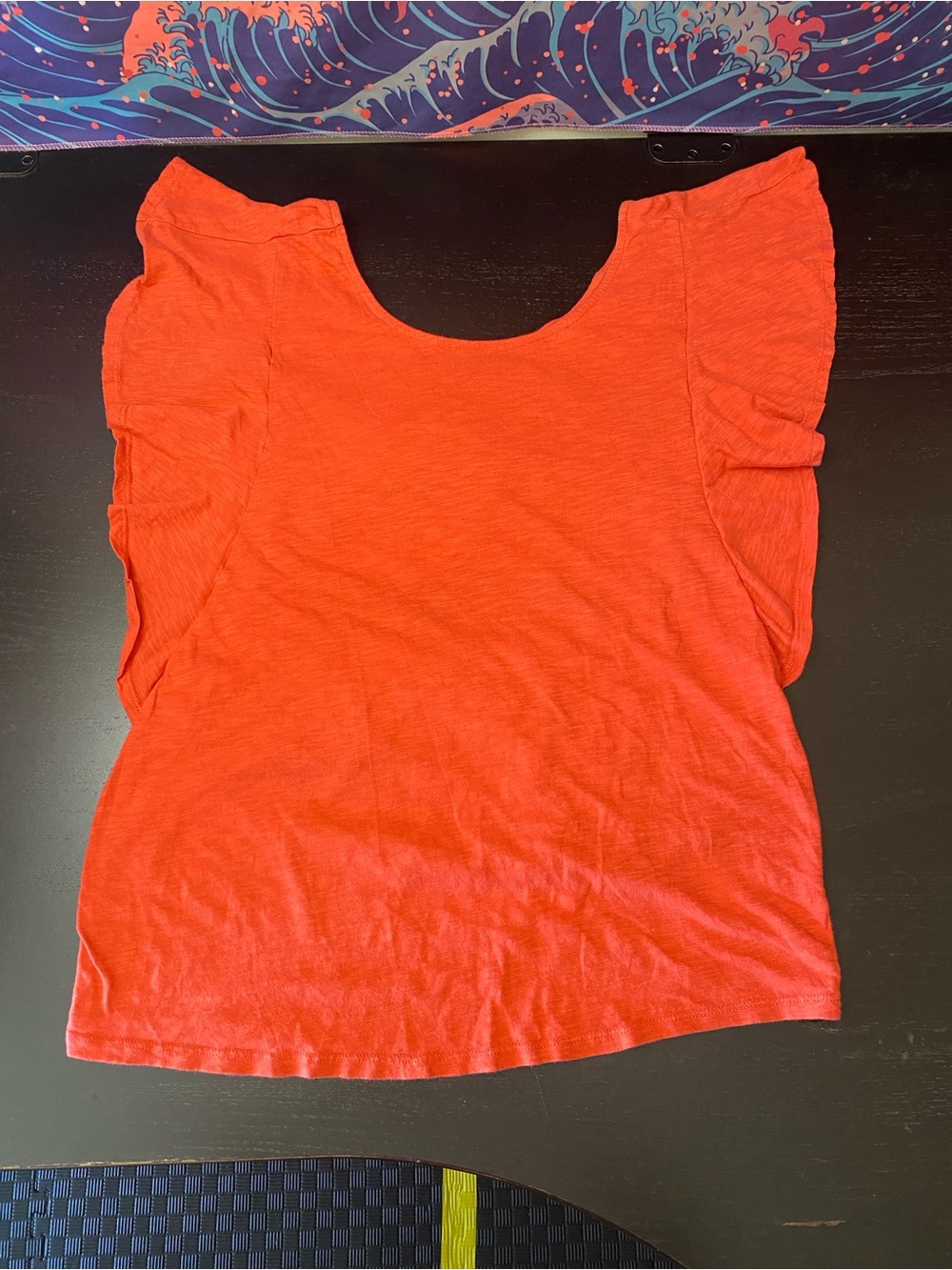 Women’s Flutter Sleeve Top - Orange